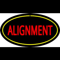 Alignment Yellow Oval Neontábla