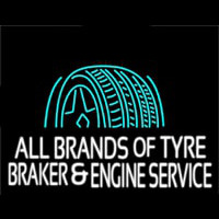 All Brands Of Tyre Brakes And Engine Service Neontábla