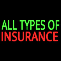 All Types Of Insurance Neontábla