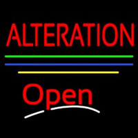 Alteration Open Yellow Line Neontábla