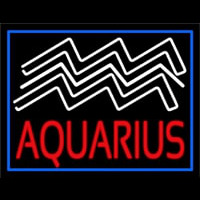 Aquarius Zodiac Blue Border Neontábla