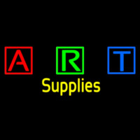 Art Supplies With Three Multi Color Bo  With Border Neontábla