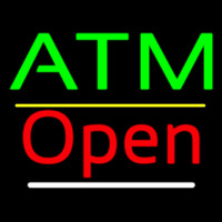 Atm Open Yellow Line Neontábla