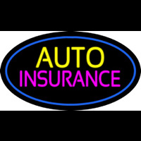 Auto Insurance Blue Oval Neontábla