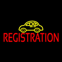 Auto Registration Car Logo Neontábla