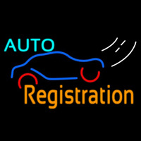 Auto Registration Neontábla