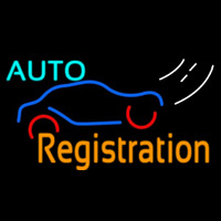 Auto Registration Neontábla