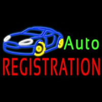 Auto Registration Neontábla