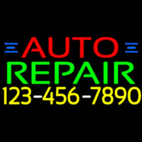 Auto Repair With Phone Number Neontábla