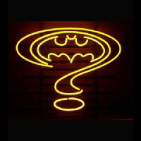 BAT Man Question Mark Retro Neontábla