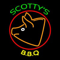 BBQ Scottys Pig Neontábla