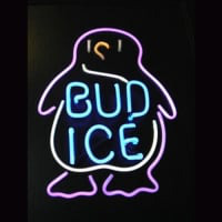 BUD ICE Budweiser Penguin Beer Bar Neontábla