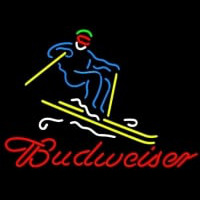 BUDWEISER DOWNHILL SKIER HANDCRAFTED Neontábla