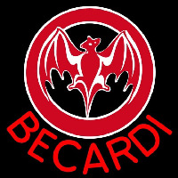 Bacardi Bat Red Logo Rum Sign Neontábla