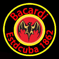 Bacardi Estdcuba 1862 Rum Sign Neontábla