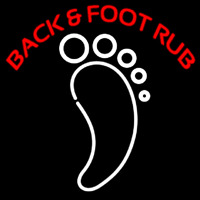Back And Foot Rub White Foot Neontábla