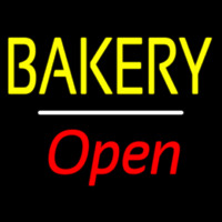 Bakery Open White Line Neontábla