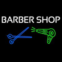 Barber Shop With Dryer And Scissor Neontábla