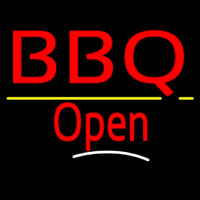 Bbq Open White Line Neontábla