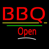 Bbq Open Yellow Line Neontábla