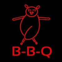 Bbq Pig Logo Neontábla