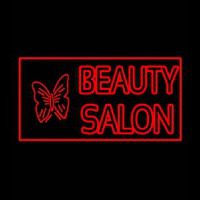 Beauty Salon With Butterfly Log Neontábla