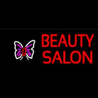 Beauty Salon With Butterfly Logo Neontábla