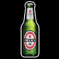 Becks Beer Bottle Beer Sign Neontábla