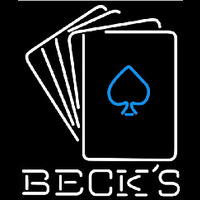 Becks Cards Beer Sign Neontábla