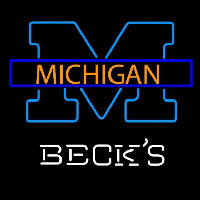 Becks Michigan University of Michigan Beer Sign Neontábla