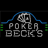 Becks Poker Ace Cards Beer Sign Neontábla