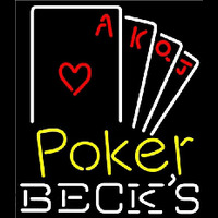 Becks Poker Ace Series Beer Sign Neontábla