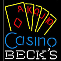 Becks Poker Casino Ace Series Beer Sign Neontábla
