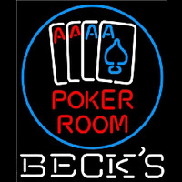 Becks Poker Room Beer Sign Neontábla