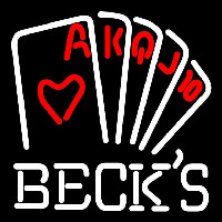 Becks Poker Series Beer Sign Neontábla