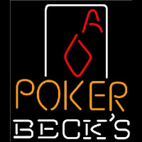 Becks Poker Squver Ace Beer Sign Neontábla