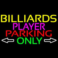 Billiards Player Parking Only Neontábla
