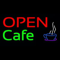 Block Open Cafe Neontábla