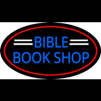 Blue Bible Book Shop Neontábla