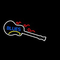 Blue Blues White Guitar Neontábla