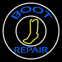 Blue Boot Repair With Logo Neontábla