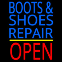 Blue Boots And Shoes Repair Open Neontábla