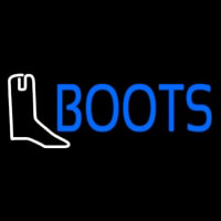 Blue Boots With Logo Neontábla