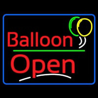 Blue Border Open Balloon Green Line Neontábla