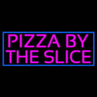 Blue Border Pizza By The Slice Neontábla