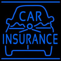 Blue Car Insurance Logo Neontábla
