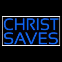 Blue Christ Saves Neontábla