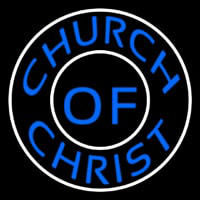 Blue Church Of Christ Block Neontábla