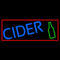 Blue Cider With Red Border Neontábla