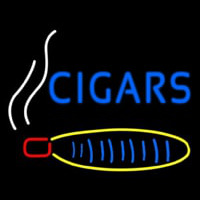 Blue Cigars With Logo Neontábla